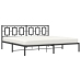 Estructura cama sin colchón con cabecero metal negro 193x203 cm