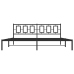 Estructura cama sin colchón con cabecero metal negro 193x203 cm