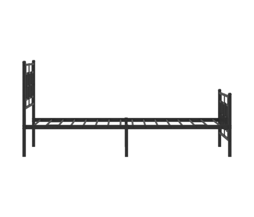 Estructura cama sin colchón con estribo metal negro 90x190 cm