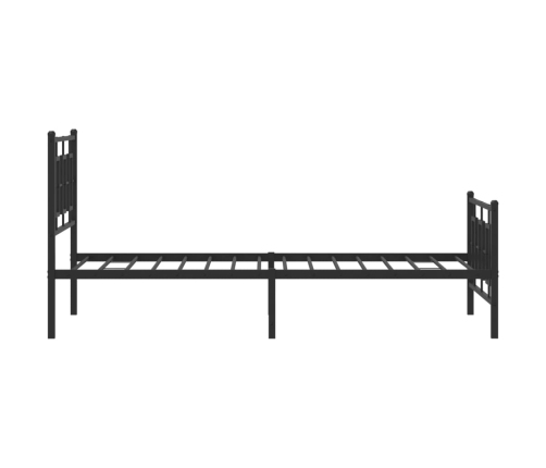 Estructura cama sin colchón con estribo metal negro 100x190 cm