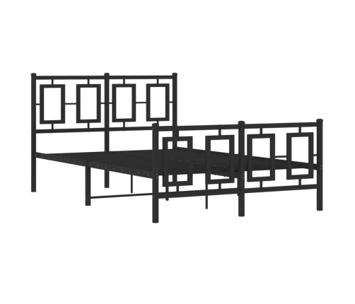 Estructura cama sin colchón con estribo metal negro 120x190 cm