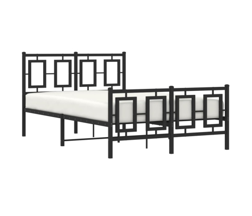 Estructura cama sin colchón con estribo metal negro 120x190 cm