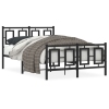 Estructura cama sin colchón con estribo metal negro 120x190 cm