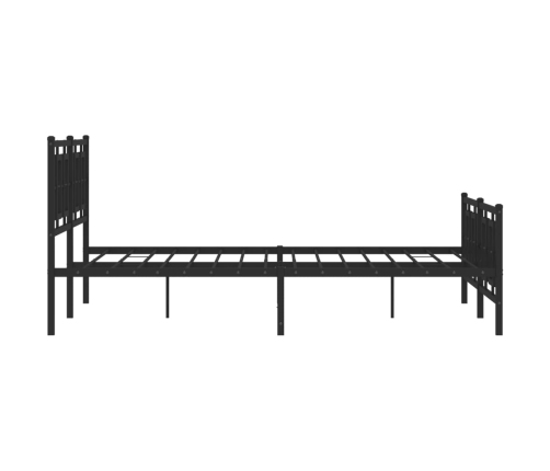 Estructura cama sin colchón con estribo metal negro 150x200 cm