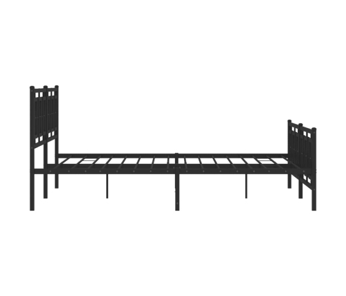 Estructura cama sin colchón con estribo metal negro 183x213 cm