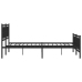 Estructura cama sin colchón con estribo metal negro 183x213 cm