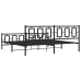 Estructura de cama cabecero y pie de cama metal negro 193x203cm