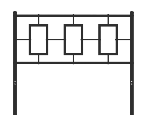 Cabecero de metal negro 100 cm