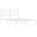Estructura cama sin colchón con cabecero metal blanco 120x190cm
