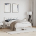 Estructura cama sin colchón con cabecero metal blanco 120x190cm