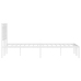 Estructura cama sin colchón con cabecero metal blanco 120x190cm