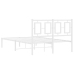 Estructura cama sin colchón con cabecero metal blanco 120x190cm