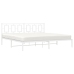 Estructura de cama de metal con cabecero blanco 193x203 cm