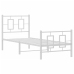 Estructura cama metal con cabecero y pie cama blanca 75x190 cm