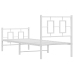 Estructura cama metal con cabecero y pie cama blanca 75x190 cm