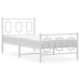 Estructura cama sin colchón con estribo metal blanco 90x190 cm