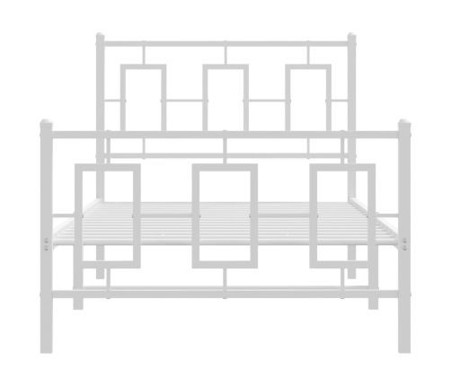 Estructura cama sin colchón con estribo metal blanco 90x190 cm