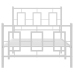 Estructura cama sin colchón con estribo metal blanco 90x190 cm