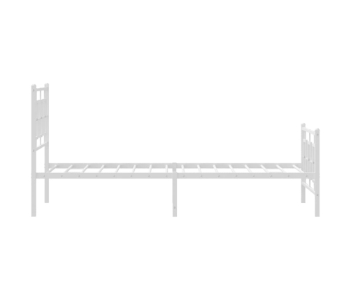 Estructura cama sin colchón con estribo metal blanco 90x190 cm
