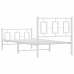 Estructura cama sin colchón con estribo metal blanco 90x190 cm