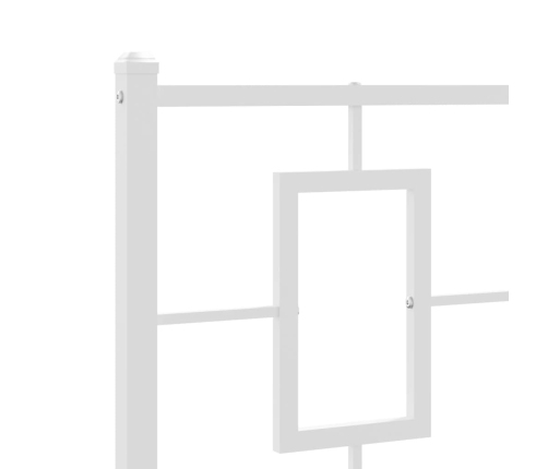 Estructura cama sin colchón con estribo metal blanco 90x190 cm