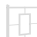 Estructura cama sin colchón con estribo metal blanco 90x190 cm