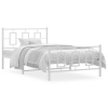 Estructura cama sin colchón con estribo metal blanco 107x203 cm