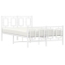 Estructura cama metal con cabecero y estribo blanco 120x190 cm