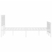 Estructura cama metal con cabecero y estribo blanco 135x190 cm