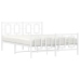 Estructura cama sin colchón con estribo metal blanco 140x190 cm