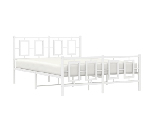 Estructura cama sin colchón con estribo metal blanco 140x200 cm