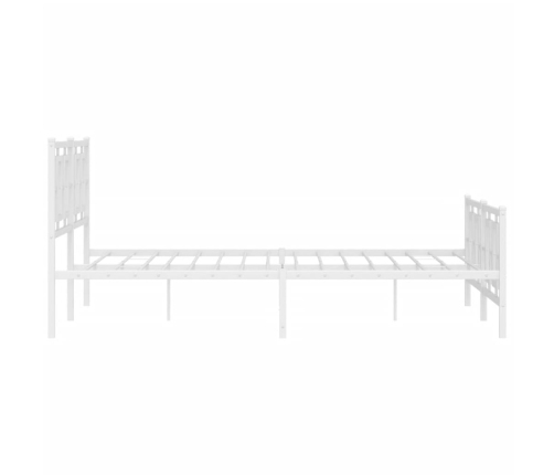 Estructura cama sin colchón con estribo metal blanco 160x200 cm