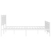 Estructura cama metal con cabecero y pie cama blanco 193x203 cm