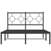 Estructura cama sin colchón con cabecero metal negro 120x190 cm