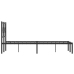 Estructura cama sin colchón con cabecero metal negro 120x190 cm