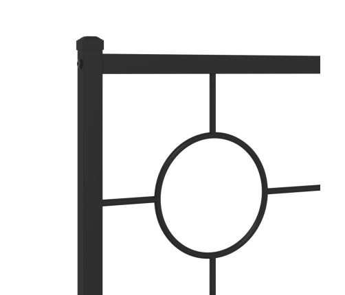 Estructura cama sin colchón con cabecero metal negro 120x190 cm
