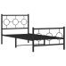 Estructura cama sin colchón con estribo metal negro 90x190 cm