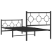 Estructura cama sin colchón con estribo metal negro 90x190 cm