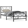 Estructura cama sin colchón con estribo metal negro 90x190 cm