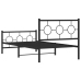 Estructura cama sin colchón con estribo metal negro 100x190 cm