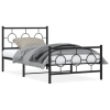 Estructura cama sin colchón con estribo metal negro 100x190 cm