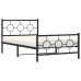 Estructura cama sin colchón con estribo metal negro 107x203 cm