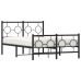 Estructura cama sin colchón con estribo metal negro 120x190 cm