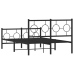 Estructura cama sin colchón con estribo metal negro 120x190 cm