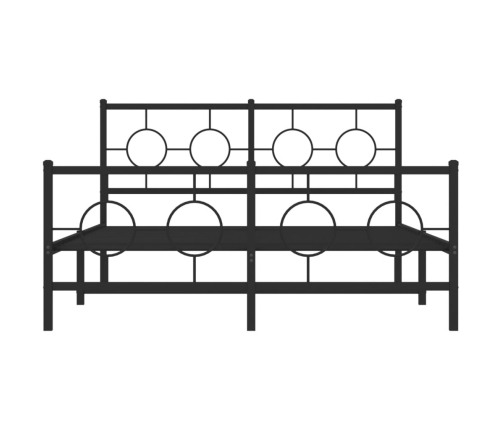 Estructura cama sin colchón con estribo metal negro 135x190 cm