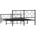 Estructura cama sin colchón con estribo metal negro 135x190 cm