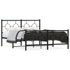 Estructura cama sin colchón con estribo metal negro 135x190 cm