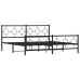 Estructura de cama cabecero y pie de cama metal negro 183x213cm