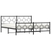 Estructura de cama cabecero y pie de cama metal negro 183x213cm