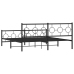 Estructura de cama cabecero y pie de cama metal negro 183x213cm